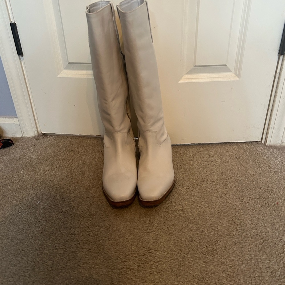 Cream boots by Foundry